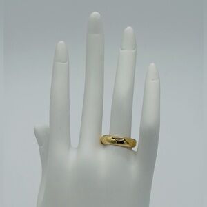 925 Sterling Silver Gold Plated 3mm Band Ring•NWOT